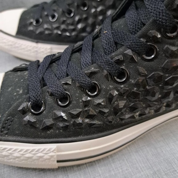 Converse Chuck Taylor All Star Black Rhinestone 540230C Womens 9 - Picture 5 of 11